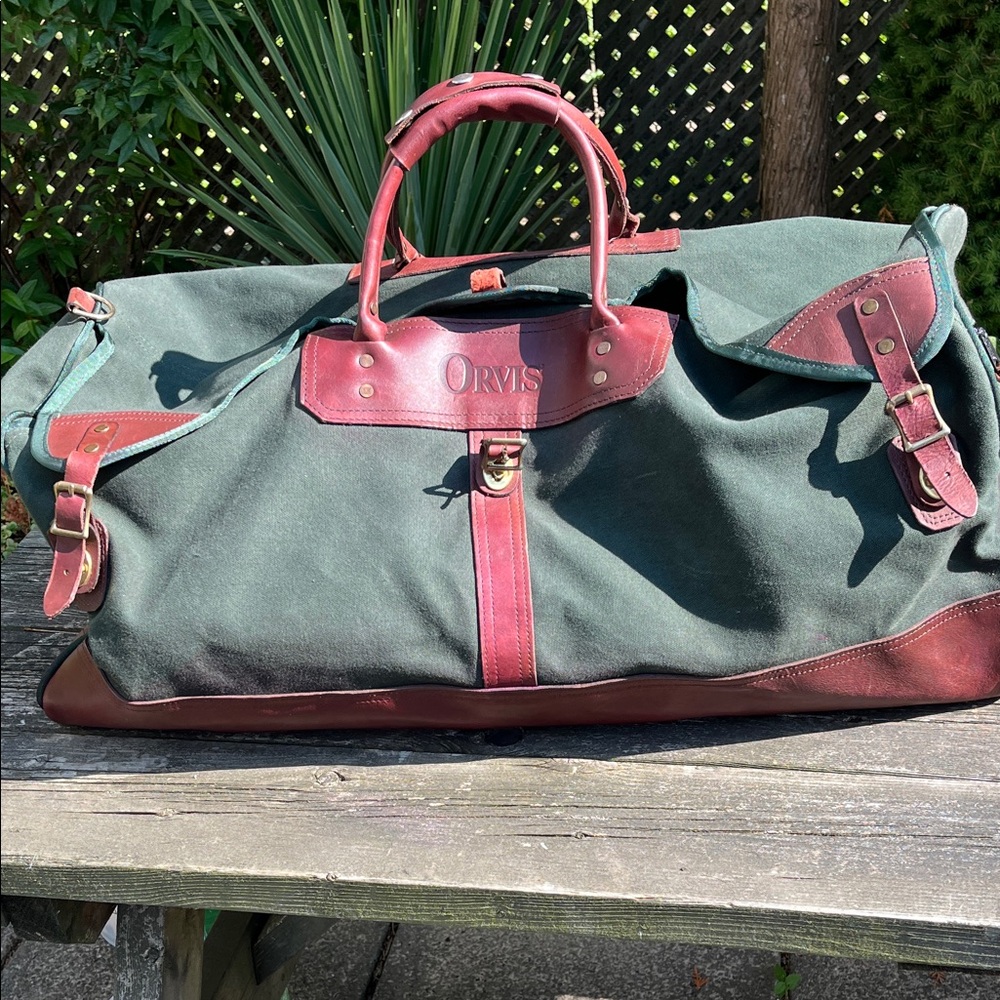 🍾🥂Host pick 🎉Vintage Orvis Battenkill Duffel Bag – 28” x 13” – EUC